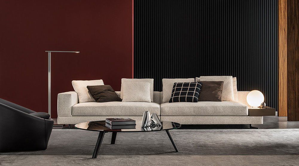 Four + Seater Sofas: Sofa White by Minotti