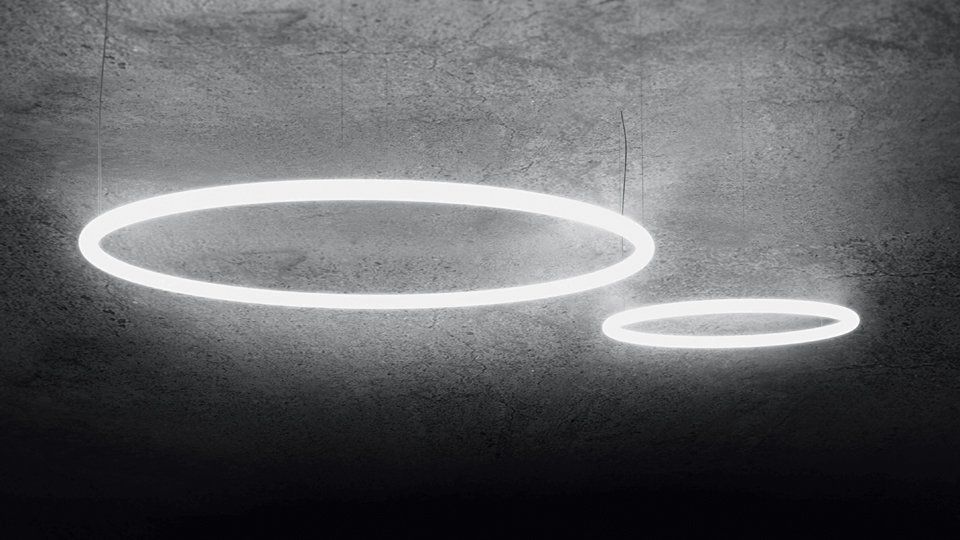 Lampada Alphabet of light circular