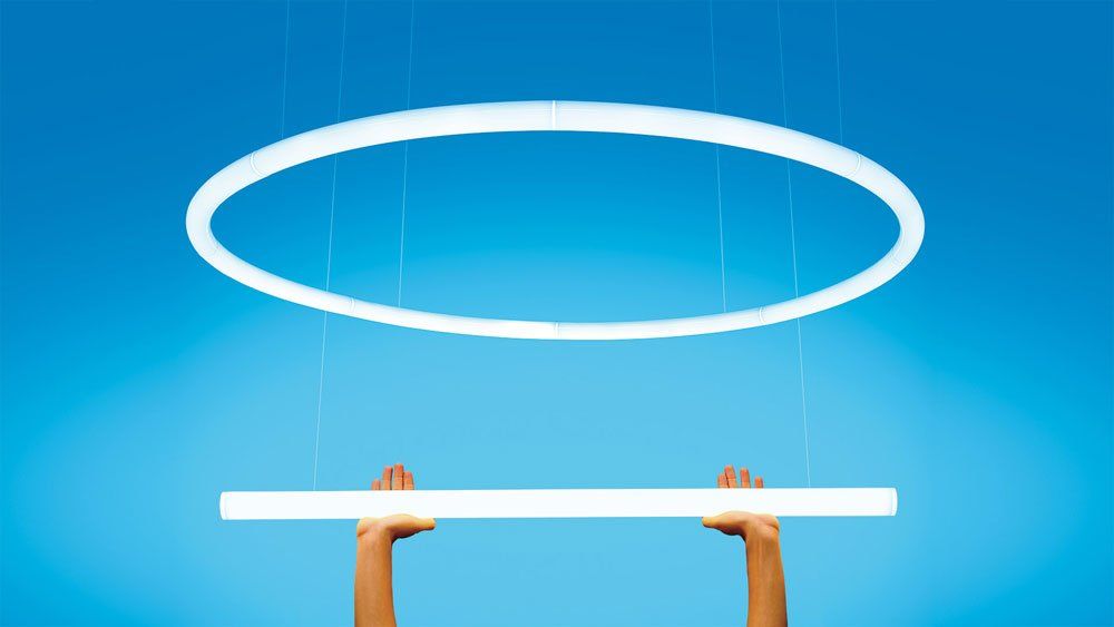 Lampada Alphabet of light circular