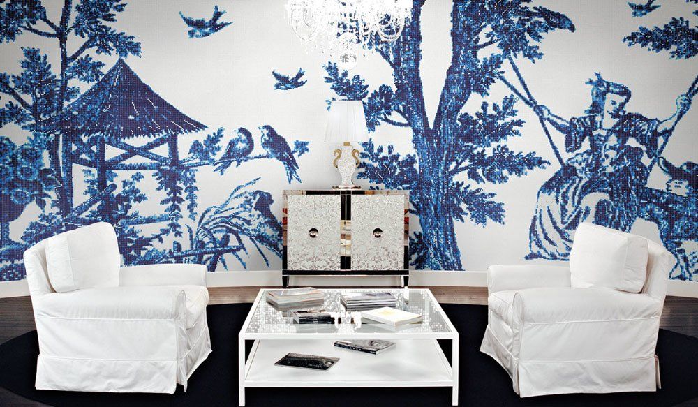 Mosaico Jardin Bleu