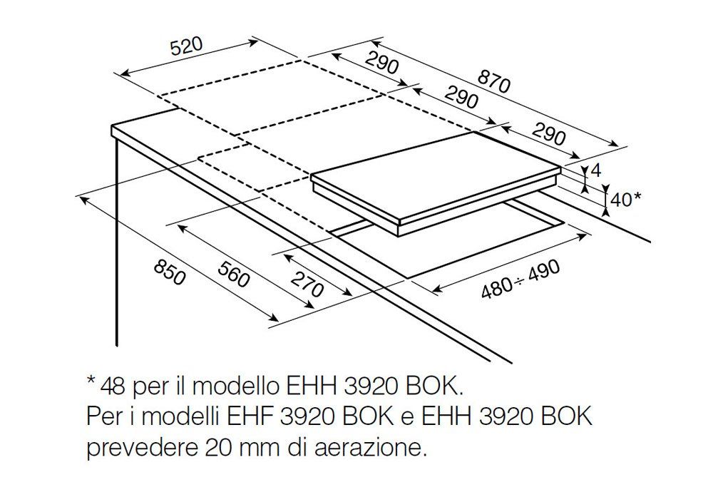 Piano cottura EGC3313NVK