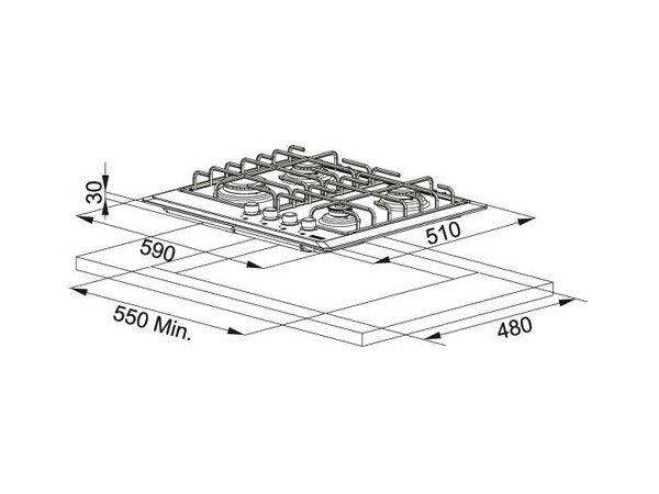 Piano cottura FHM 604 4G E