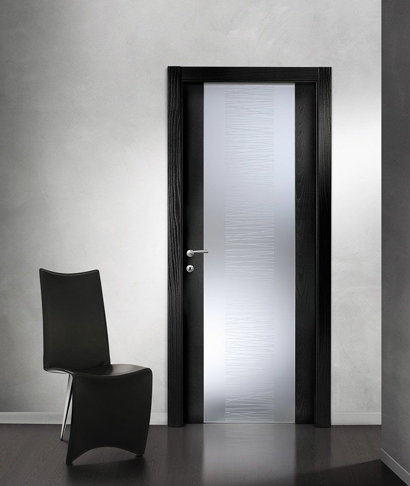 Porta Glass Eco Rovere Grigio