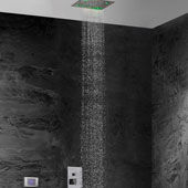 Soffione Cube Flat Light RGB Cromotherapy