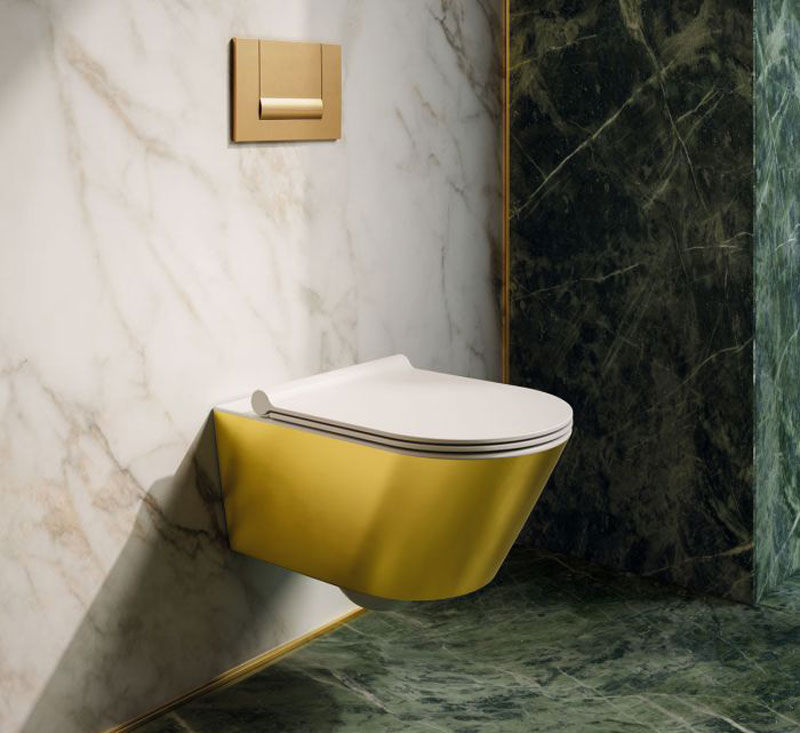 Wc e bidet Gold&Silver