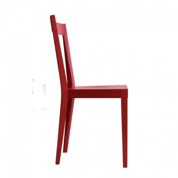 Livia - sedia laccata rossa photo 0