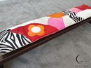 Panca con cuscino in pelle patchwork photo 7