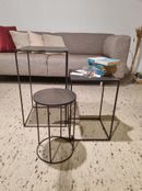 Set di 3 tavolini in ottone finitura brunito  photo 0