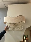 APPLIQUE PROVENZALE IN METALLO VERNICIATO BEIGE  E TESSUTO   photo 0