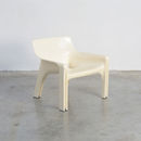 Poltrona Vicario in plastica bianca di Vico Magistretti per Artemide, 1971 photo 0