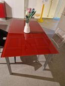TAVOLO CATTELAN VETRO ROSSO photo 2