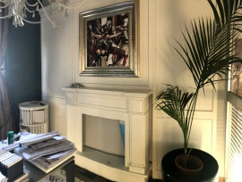 PARETE BOISERIE CLASSICA LACCATA BEIGE CHIARO 