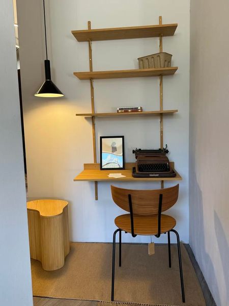 scrivania con libreria in legno massiccio Fermliving Sector photo 0