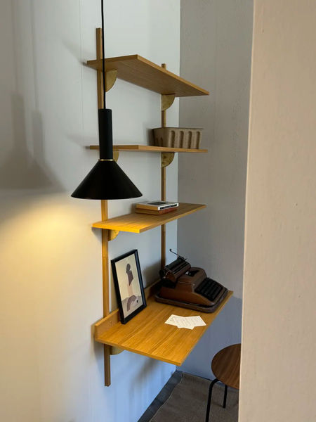 scrivania con libreria in legno massiccio Fermliving Sector photo 4