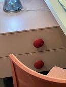 NIDI comodino sospeso rosa antico con pomoli Wood ciliegia photo 2