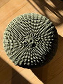 pouf Jackie tondo intrecciato verde photo 0