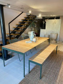 Ville tavolo Outdoor verde con panca e 2 poltroncine photo 1