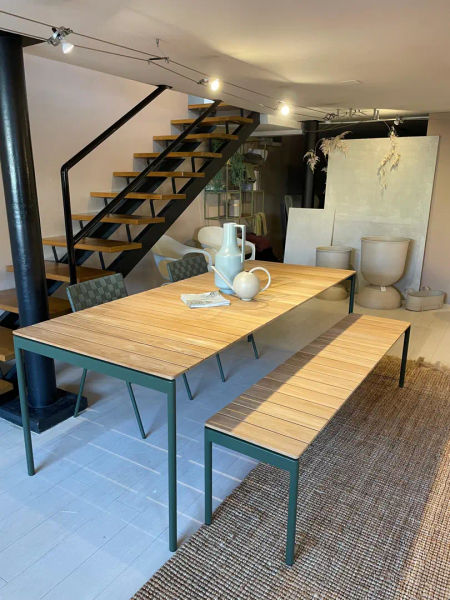 Ville tavolo Outdoor verde con panca e 2 poltroncine photo 2