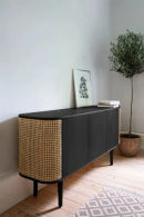 Treasures credenza 3 ante con sportelli laterali paglia photo 0