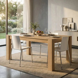 TAVOLO MODERNO ROVERE NATURAL DURM IN OUTLET