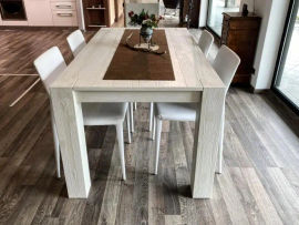 TAVOLO MODERNO ABETE GRAY BAULETTE IN OUTLET