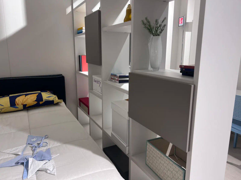 Cameretta completa, letto singolo, colori nuvola e basalto photo 7