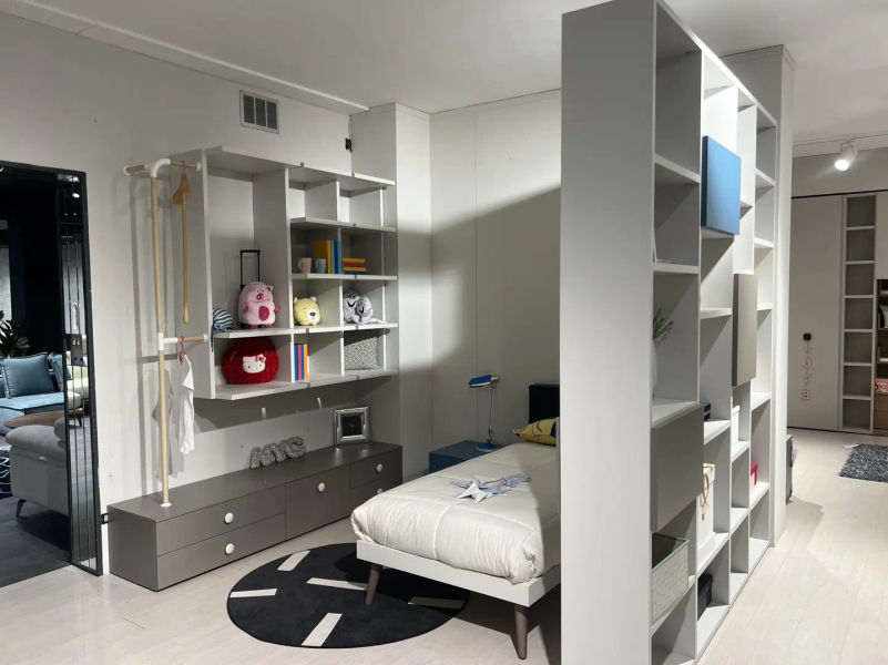 Cameretta completa, letto singolo, colori nuvola e basalto photo 1