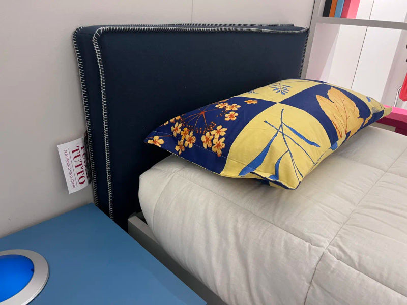 Cameretta completa, letto singolo, colori nuvola e basalto photo 5