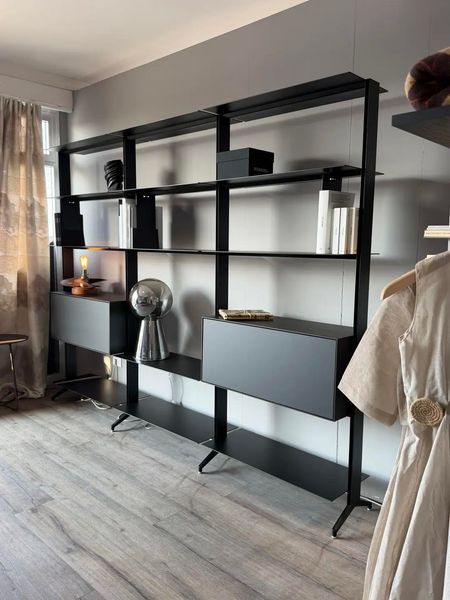 Libreria Aline alluminio nero photo 0