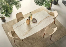 Table Shangai Céramique Silver Root White