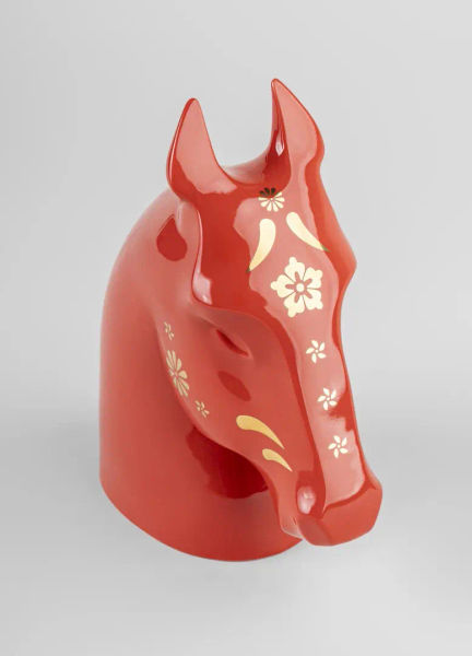 Statuetta Il Cavallo - Rosso Oro photo 1