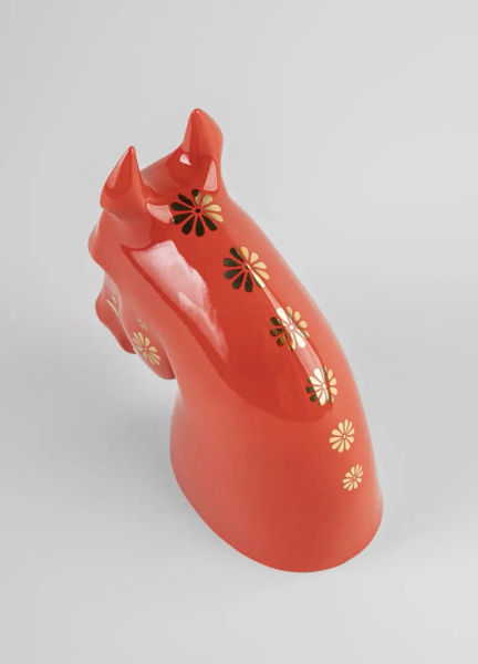 Statuetta Il Cavallo - Rosso Oro photo 2