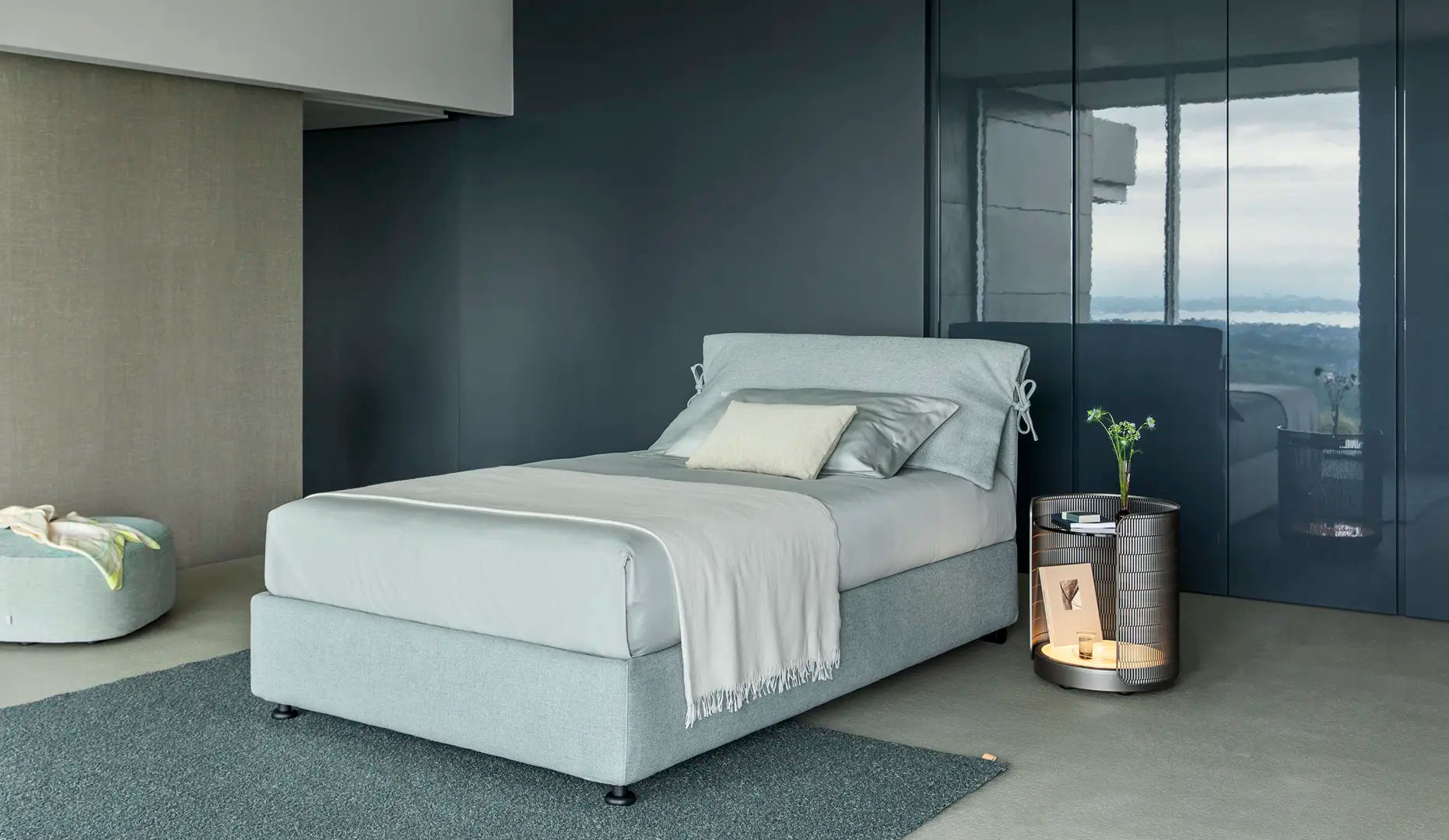 Bed Rivestimento Flou Nathalie Tessuto Colori Rivestimento Letto