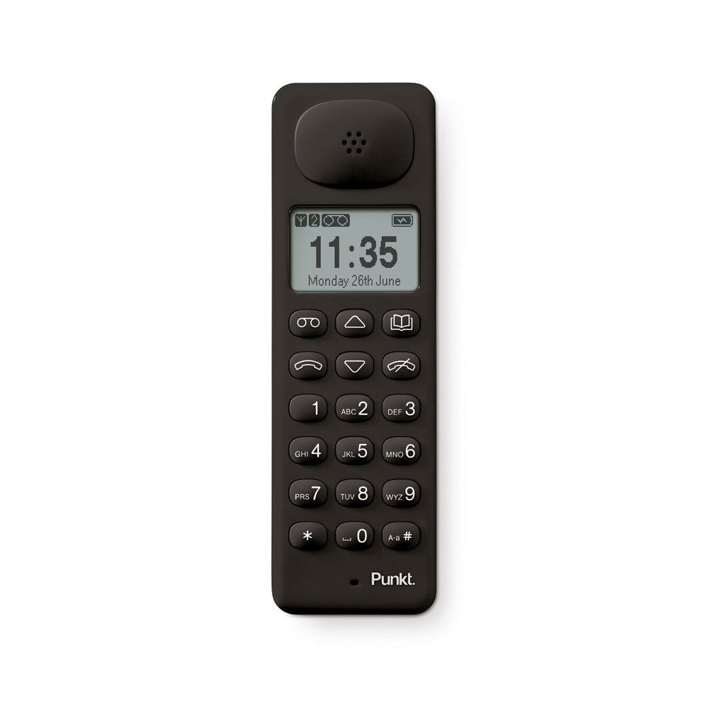 PUNKT. DP01 Téléphone Fixe sans Fil Design, DECT, Analogique, avec  Répondeur Intégré, Mains Libres, Jusqu' à 6 Combinés, pour la Maison ou Le  Bureau - Noir en destockage et reconditionné chez DealBurn