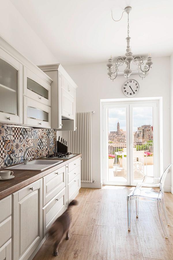 Cucina con terrazza