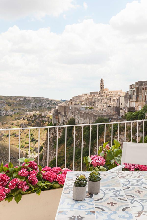 La vista dalla terrazza