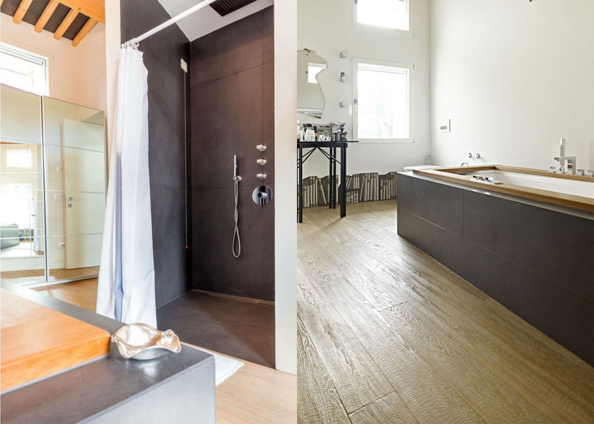 Bagno con vasca e doccia