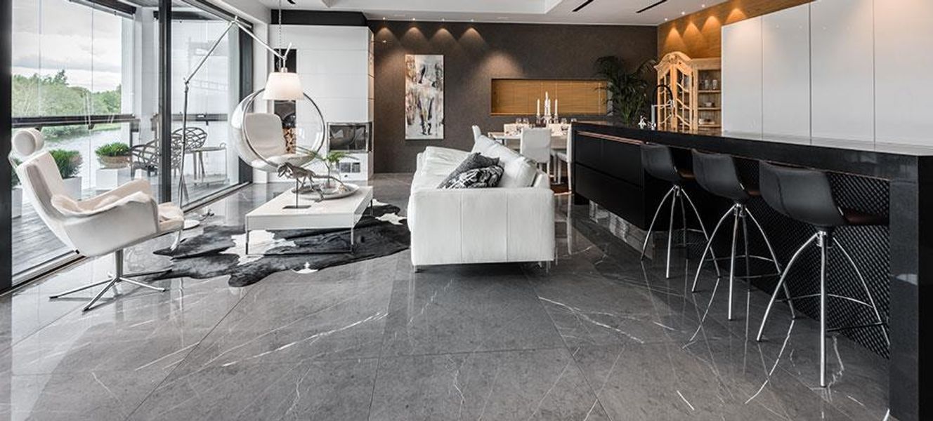Lounge with fireplace - Marmoker Grafite
