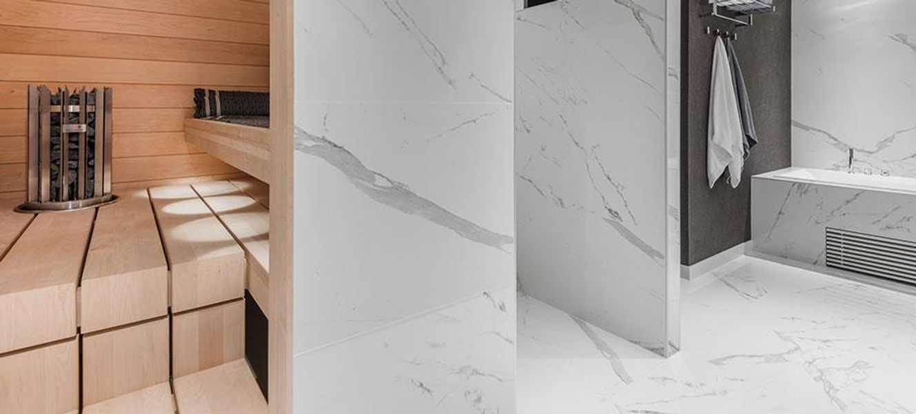 Spa with sauna – Marmoker Statuario Grigio