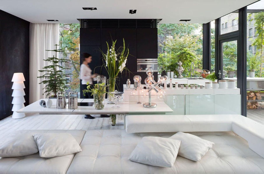Living room and kitchen