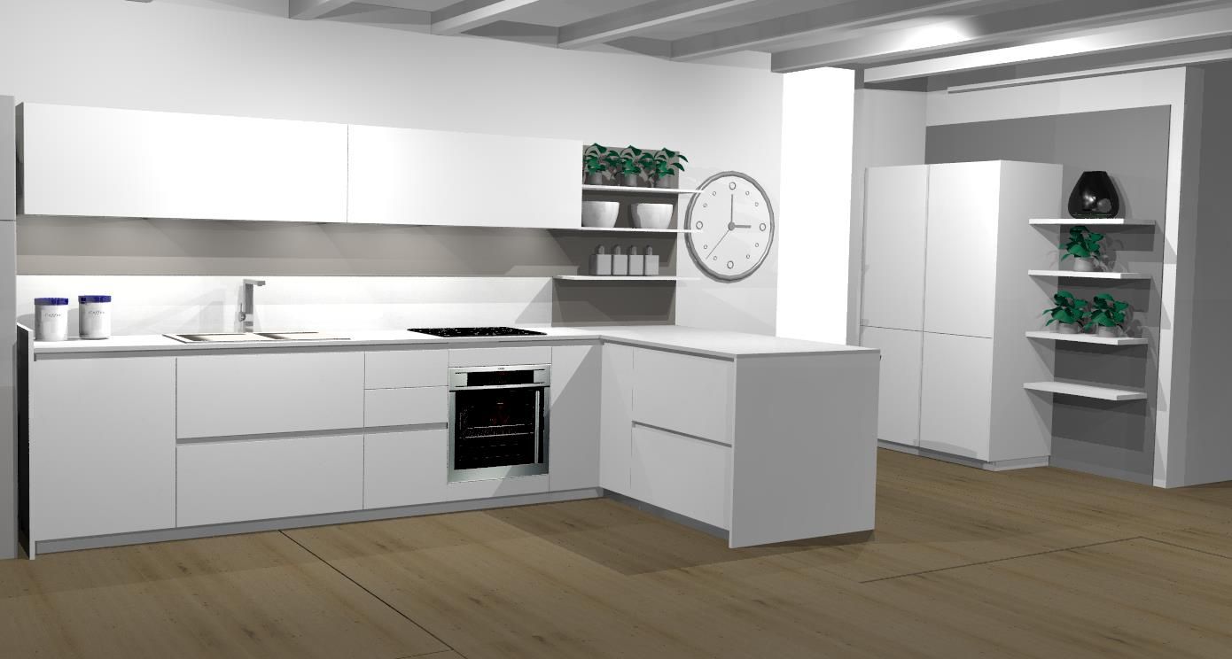 Cucina moderna con gola